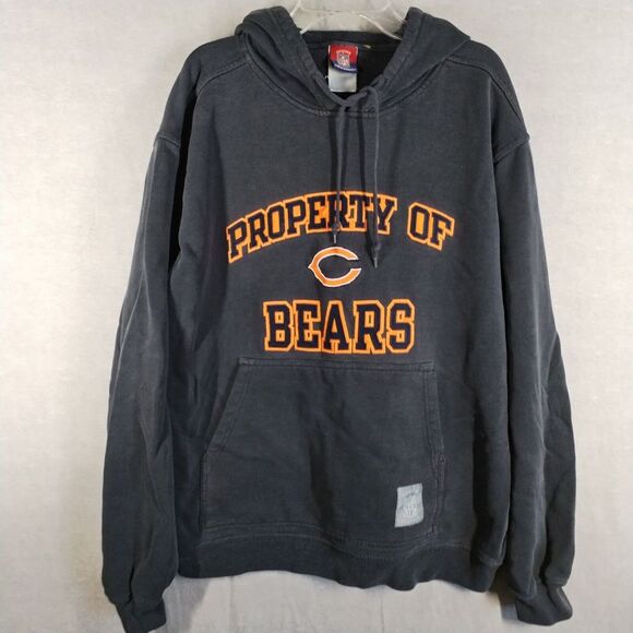 Chicago Bears‎ Blue Gridiron Reebok Hoodie Sweatshirt Medium "Property Of Bears" - Picture 1 of 11
